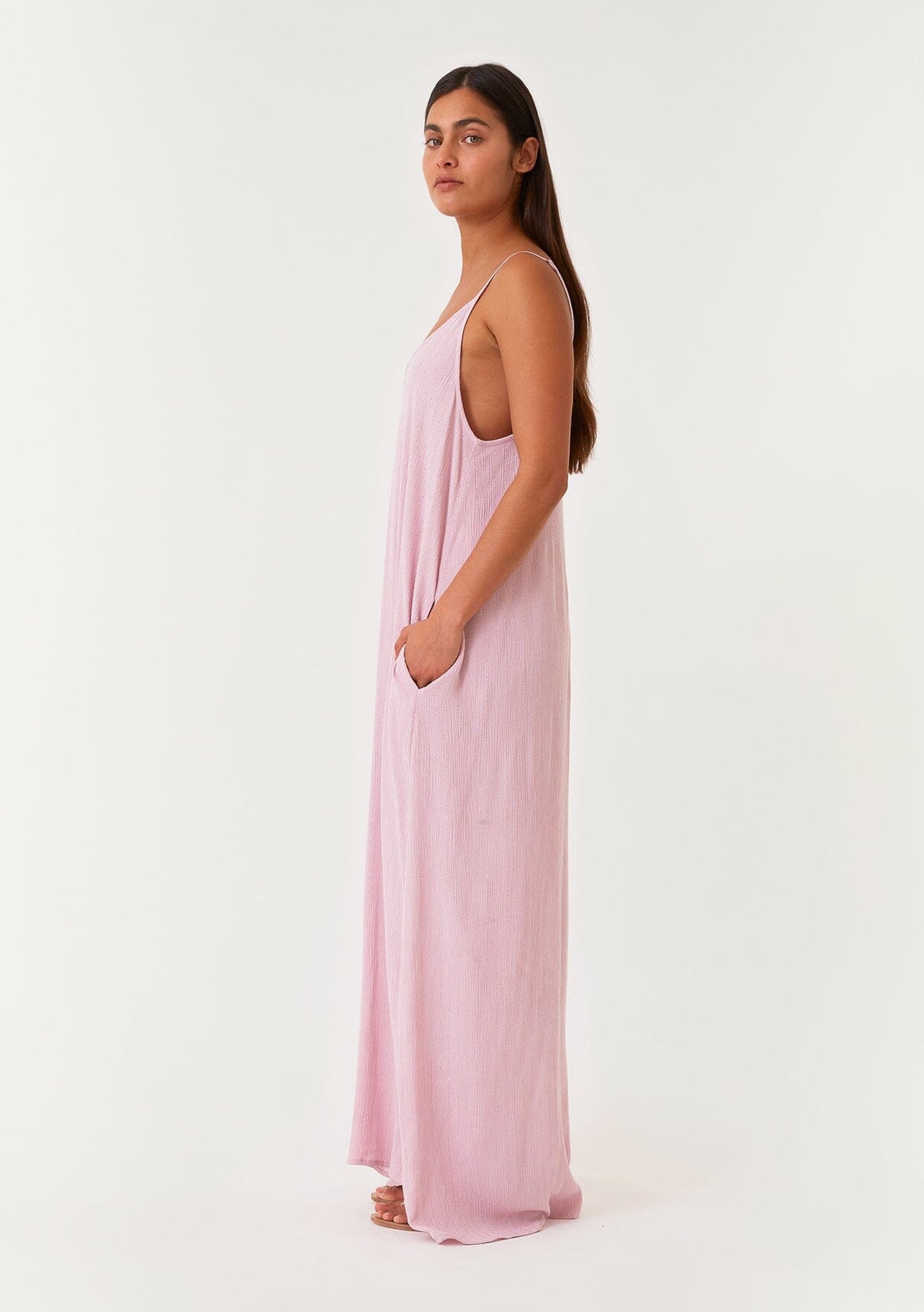 lovestitch mila maxi dress Women's Flowy Sleeveless Maxi Dress + Gold Thread