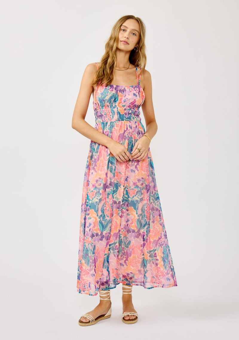 Wander On Maxi Dress Blush/Teal / L Wander On Maxi Dress Blush/Teal / L
