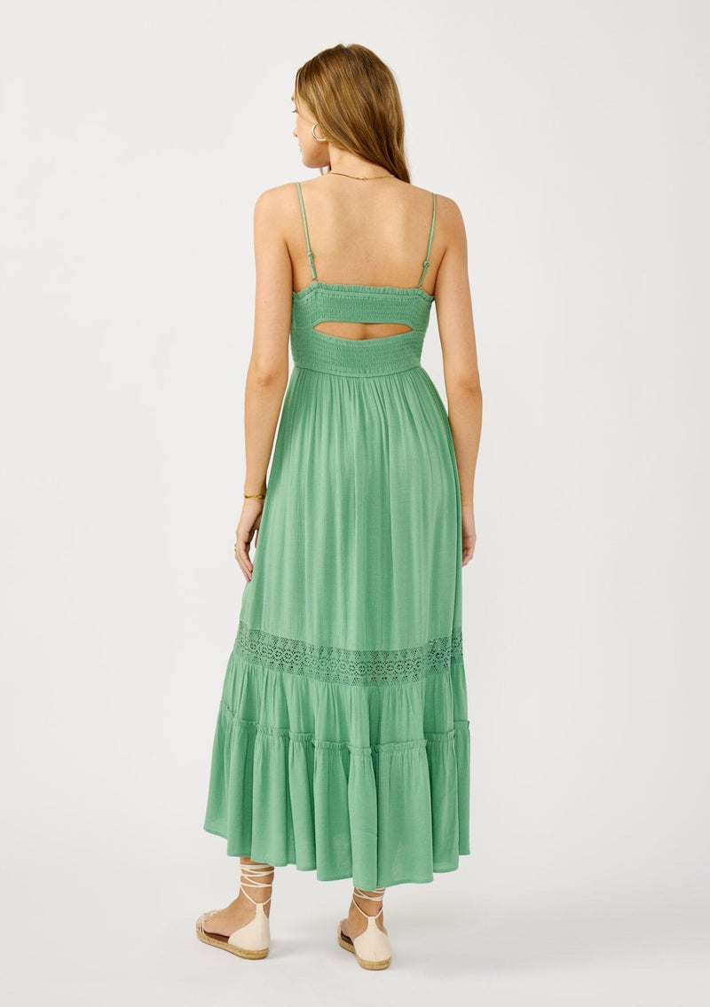 Women's Sleeveless Green Bohemian Maxi Dress | LOVESTITCH Women's Sleeveless Green Bohemian Maxi Dress | LOVESTITCH