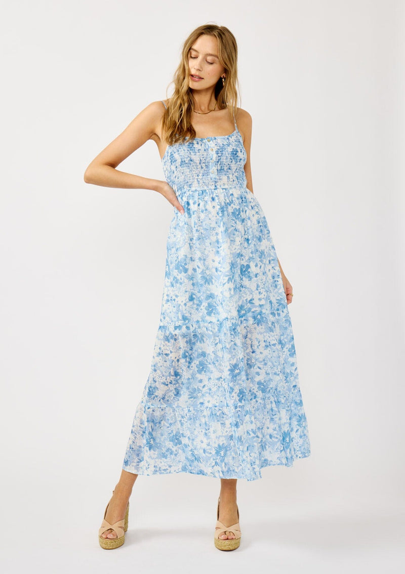 Botanic Muse Maxi Dress Light Blue/White / M Botanic Muse Maxi Dress Light Blue/White / M