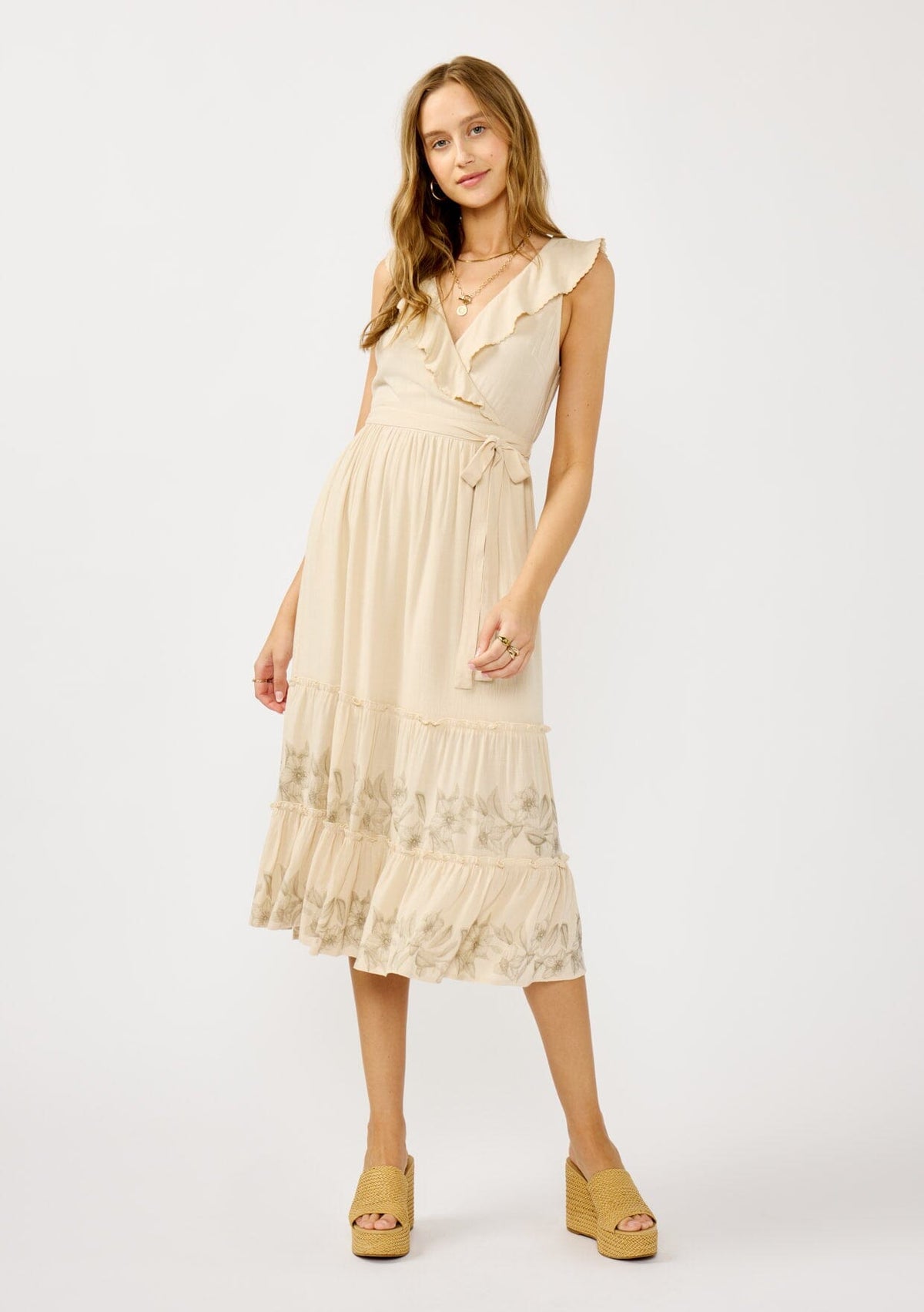 Midi Dresses  LOVESTITCH - ruffle-sleeve - ruffle-sleeve