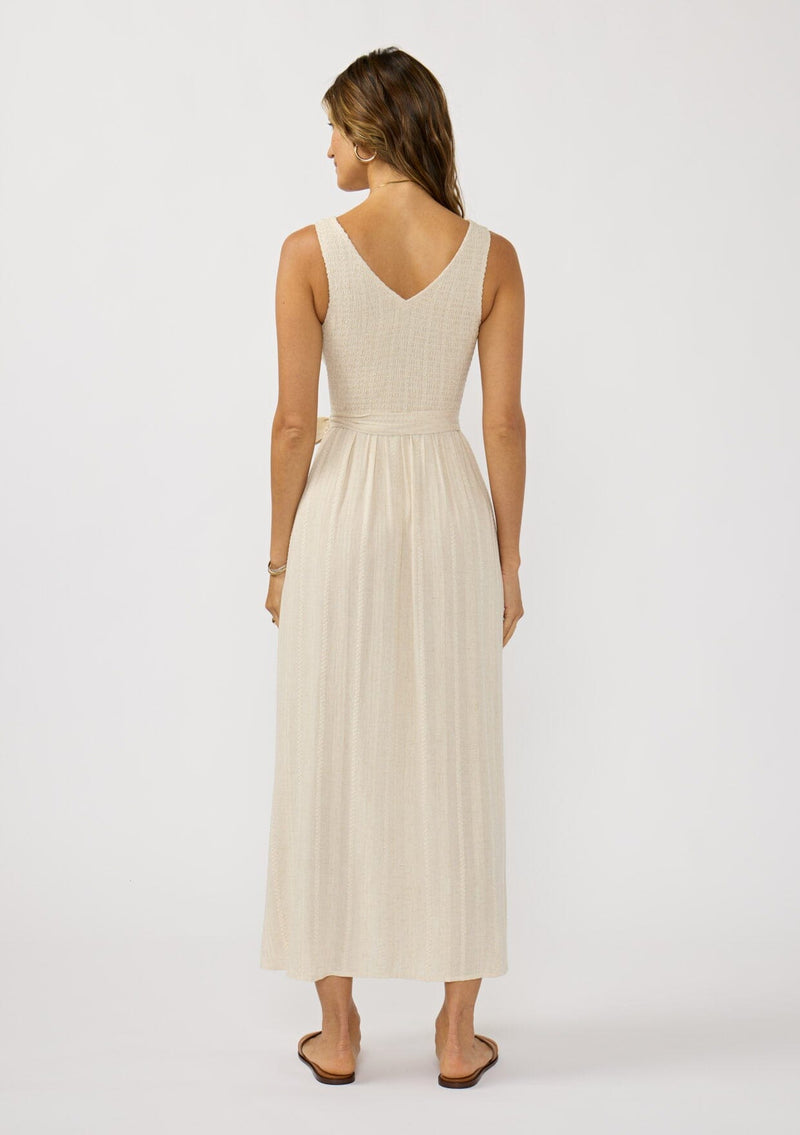smocked back dress Keira Smocked Midi Dress Natural / M