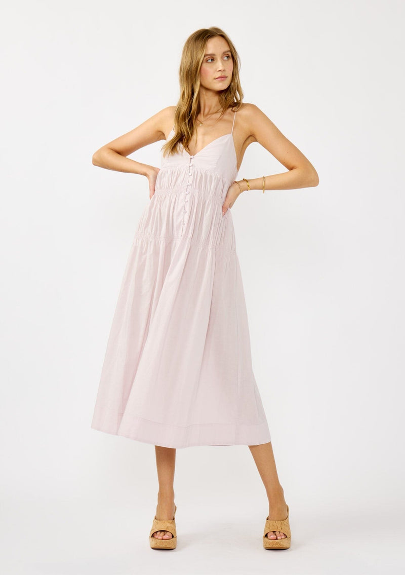 Women's Sleeveless Lilac Cotton Midi Dress | LOVESTITCH Women's Sleeveless Lilac Cotton Midi Dress | LOVESTITCH