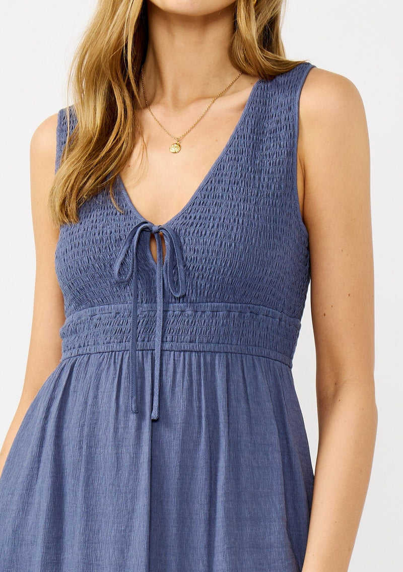 Sea Bound Midi Dress Slate Blue / S Sea Bound Midi Dress Slate Blue / S