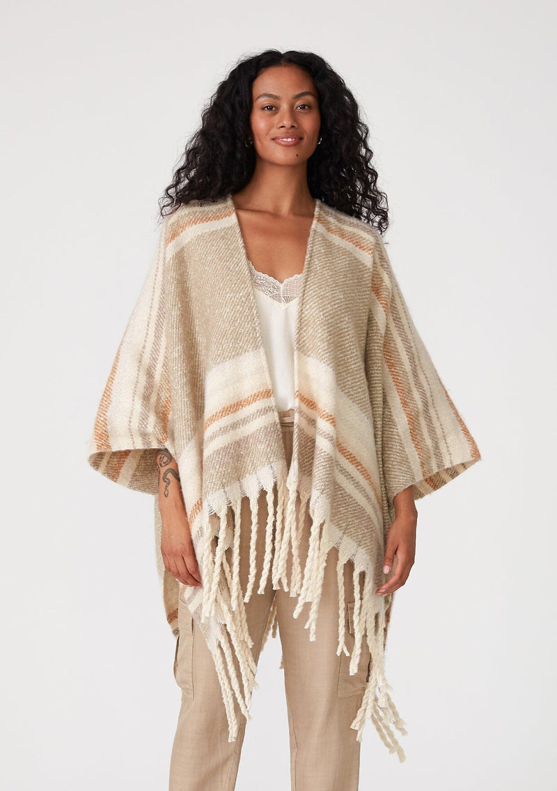 Shawl Beige Poncho Sweater PULI Women's Capri Poncho Sweater