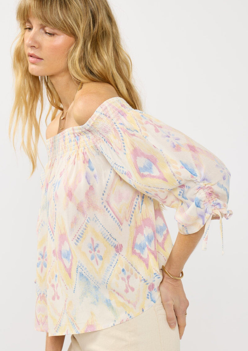 Women's Colorful Bohemian Off Shoulder Top | LOVESTITCH