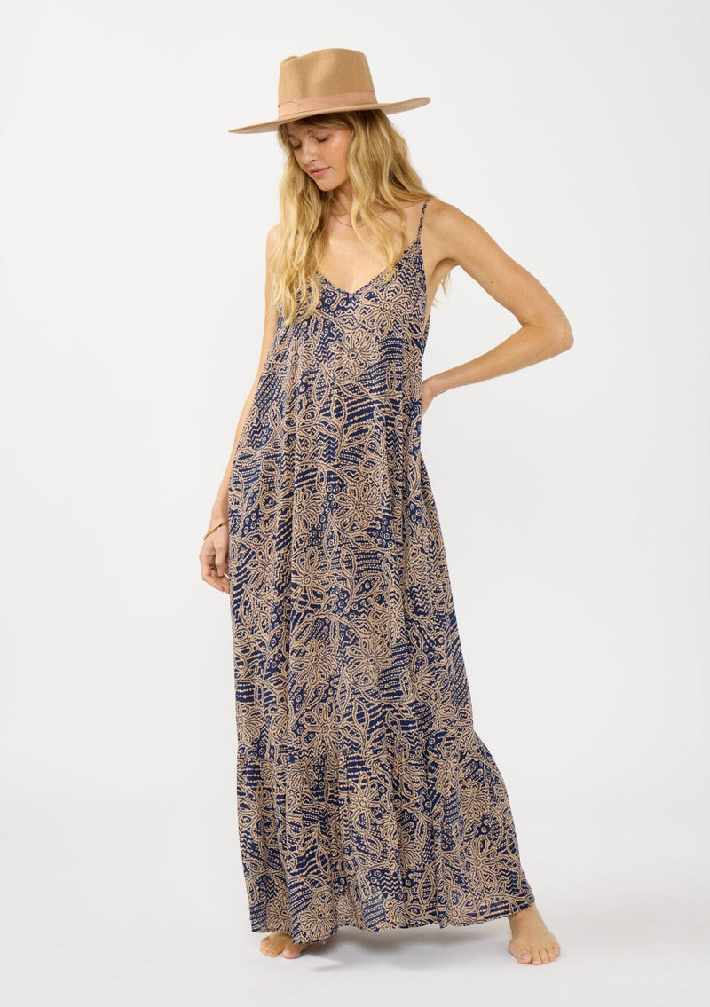 Sonora Maxi Dress Navy/Natural / S/M Sonora Maxi Dress Navy/Natural / S/M