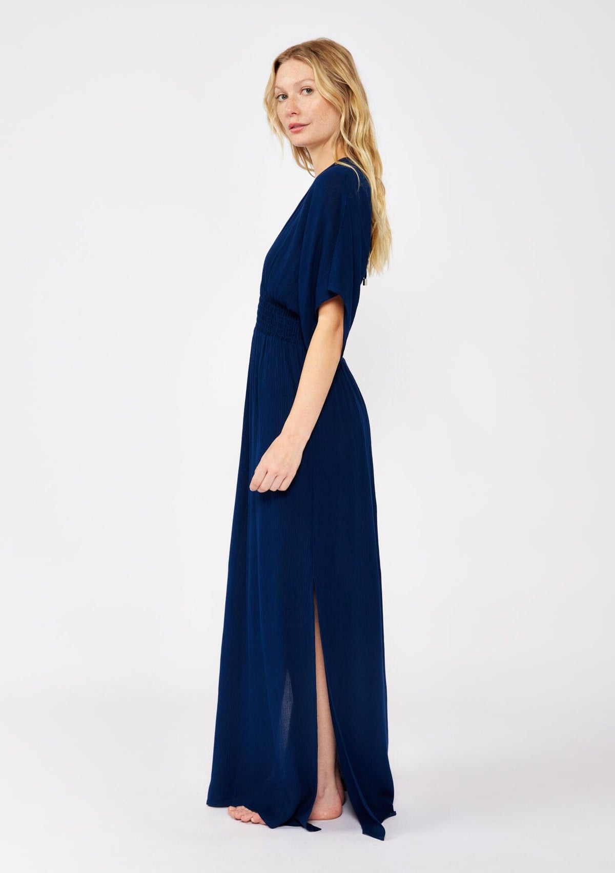 Flattering Kimono Sleeve Maxi Dress