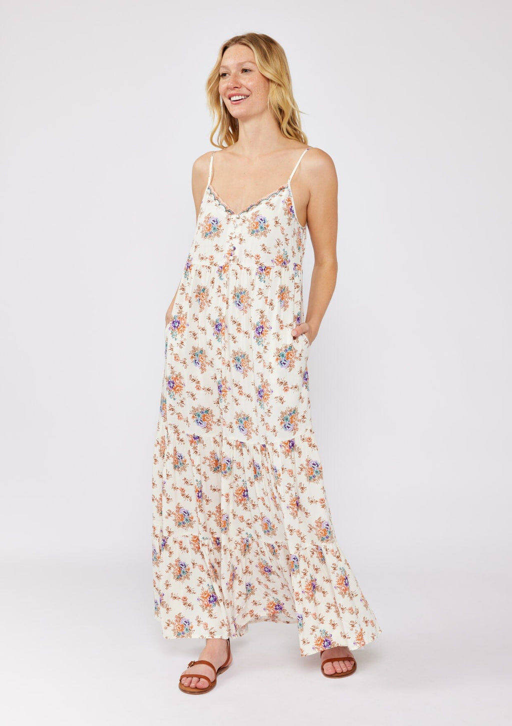 love stitch maxi dress Camryn Maxi Dress Natural/Rust / L