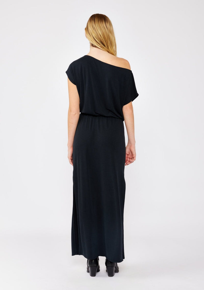 Dusk Haven Off Shoulder Maxi Dress Black / M Dusk Haven Off Shoulder Maxi Dress Black / M
