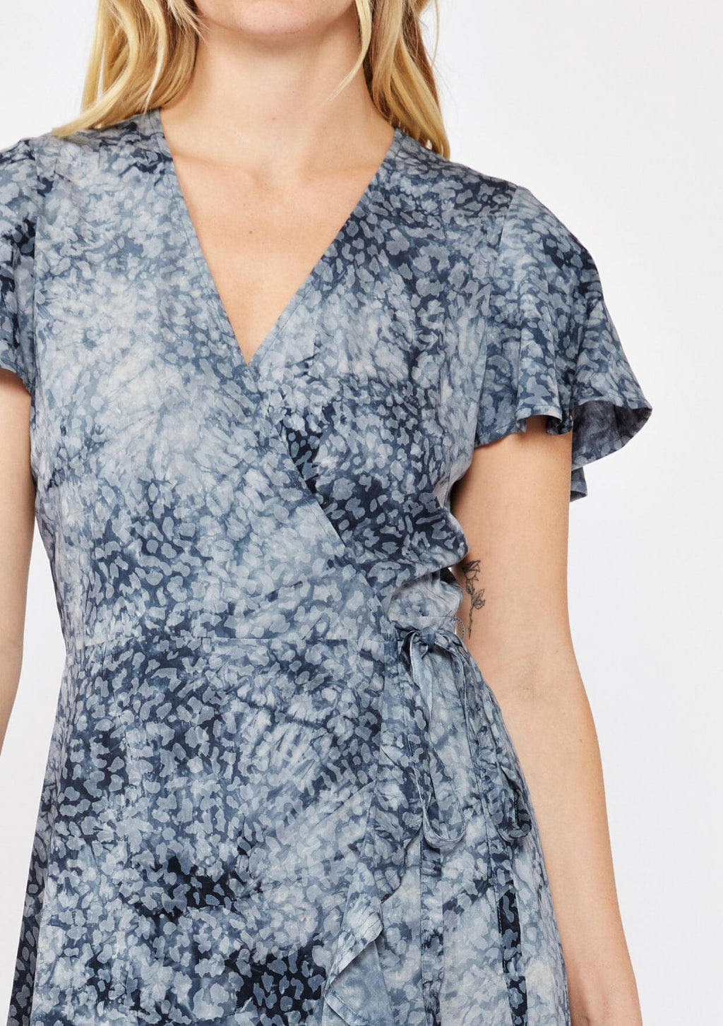 Women's Mini Wrap Dress + Animal Print