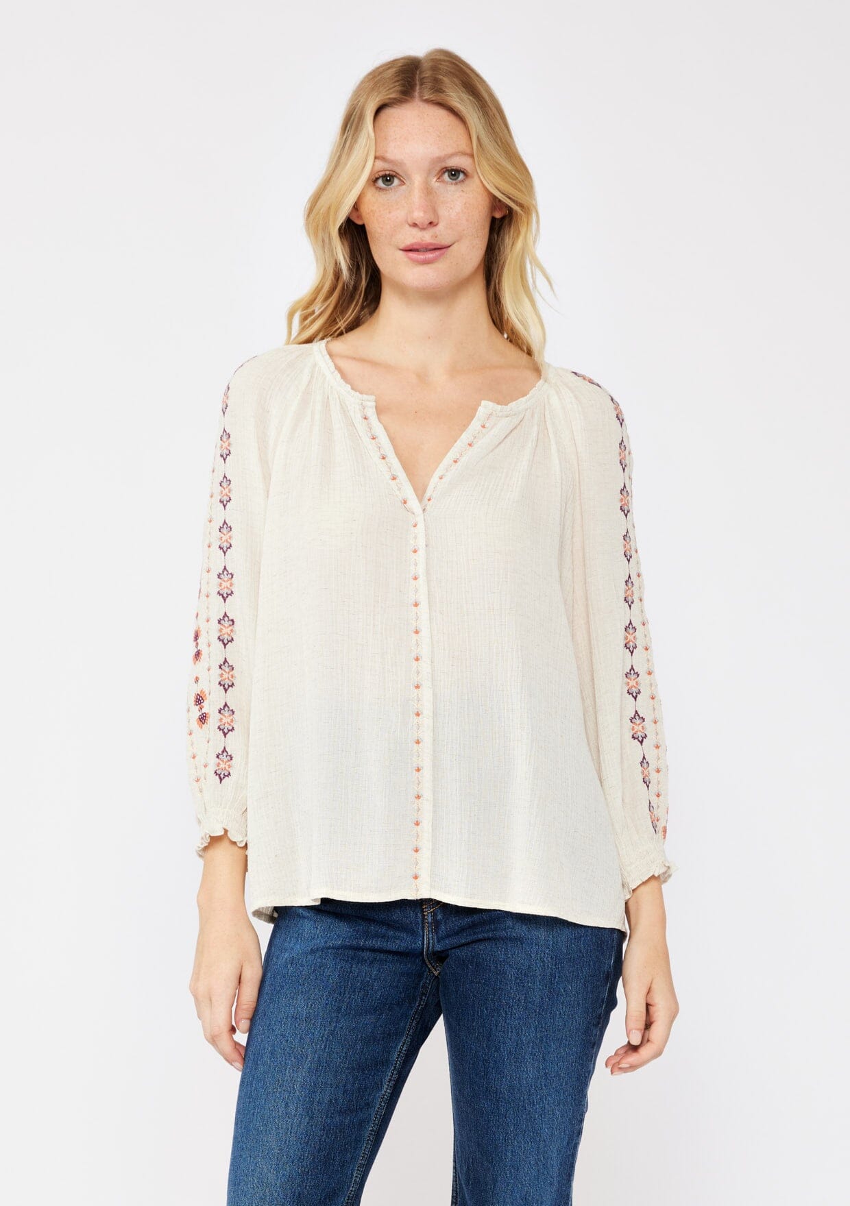 Whimsical Embroidered Blouse