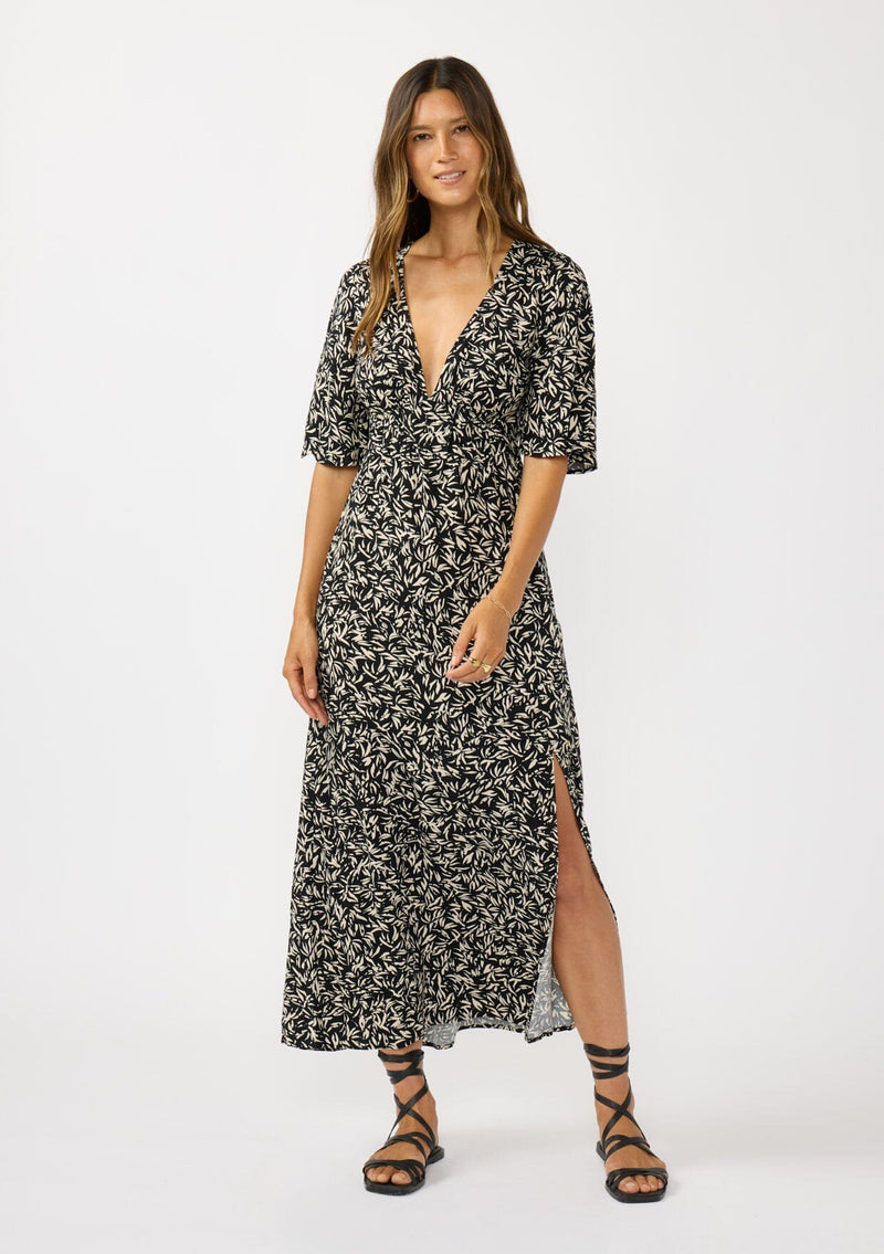 Black & White Abstract Print Empire Maxi Dress | LOVESTITCH Black & White Abstract Print Empire Maxi Dress | LOVESTITCH