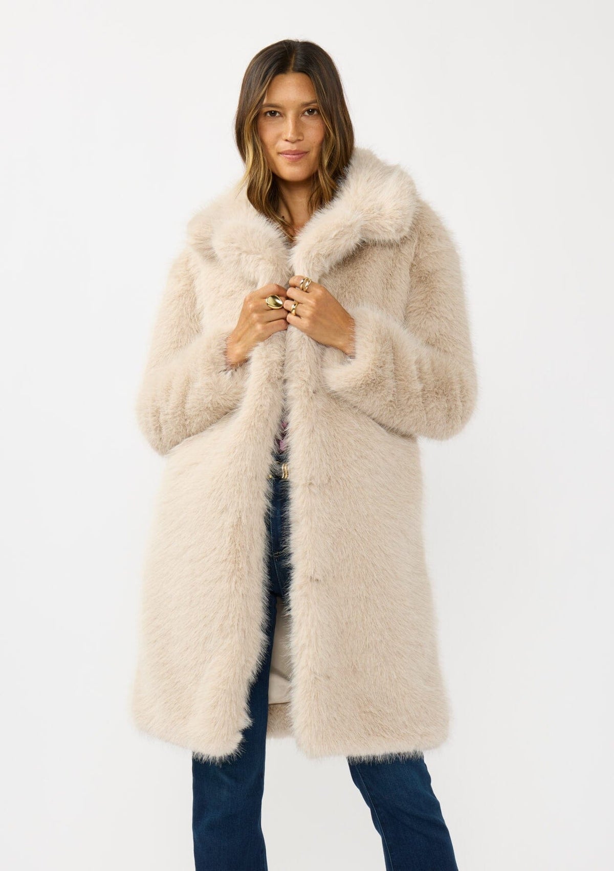 sheller luxury fur coat アイボリー Fallon | Luxury Silver Fox Fur Coat - Samarasfurs.com