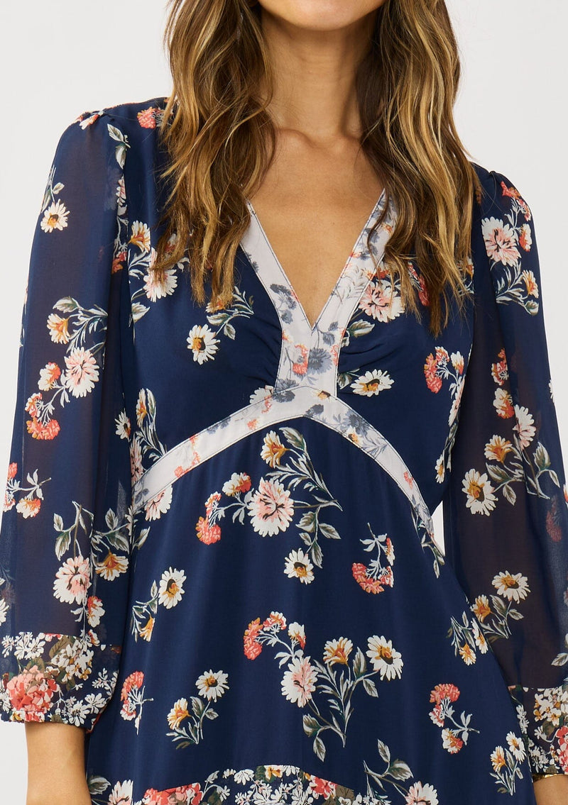 Lovers Lane Maxi Dress Navy/Coral / L Lovers Lane Maxi Dress Navy/Coral / L