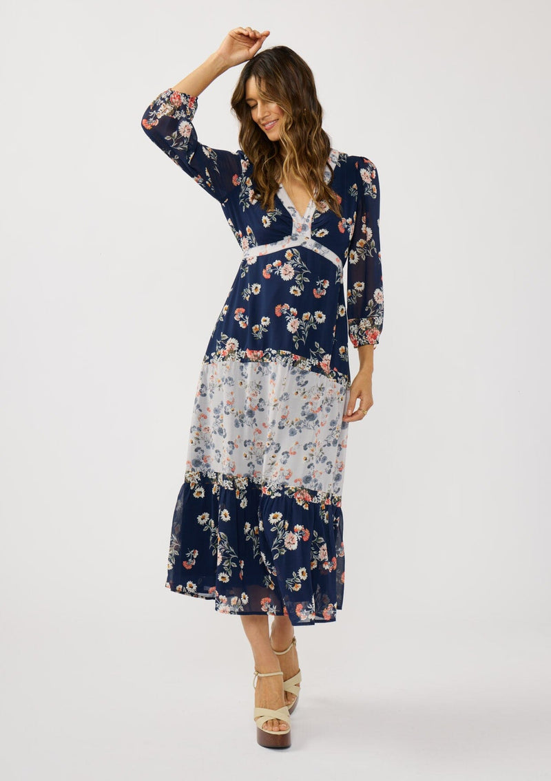 Lovers Lane Maxi Dress Navy/Coral / L Lovers Lane Maxi Dress Navy/Coral / L