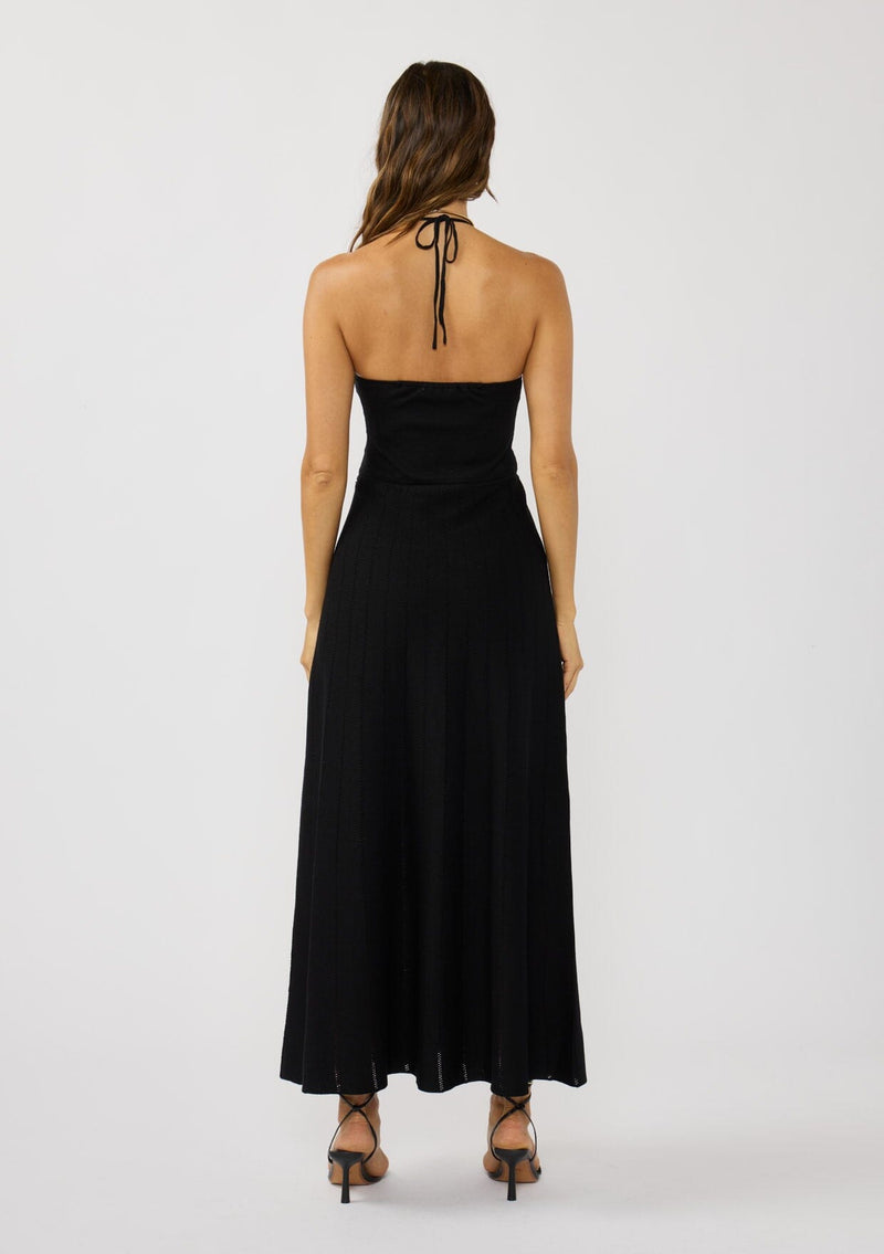 sachin and babi light blue dress Aylin Black Floral Ruched Halter Maxi Dress – CATCHALL