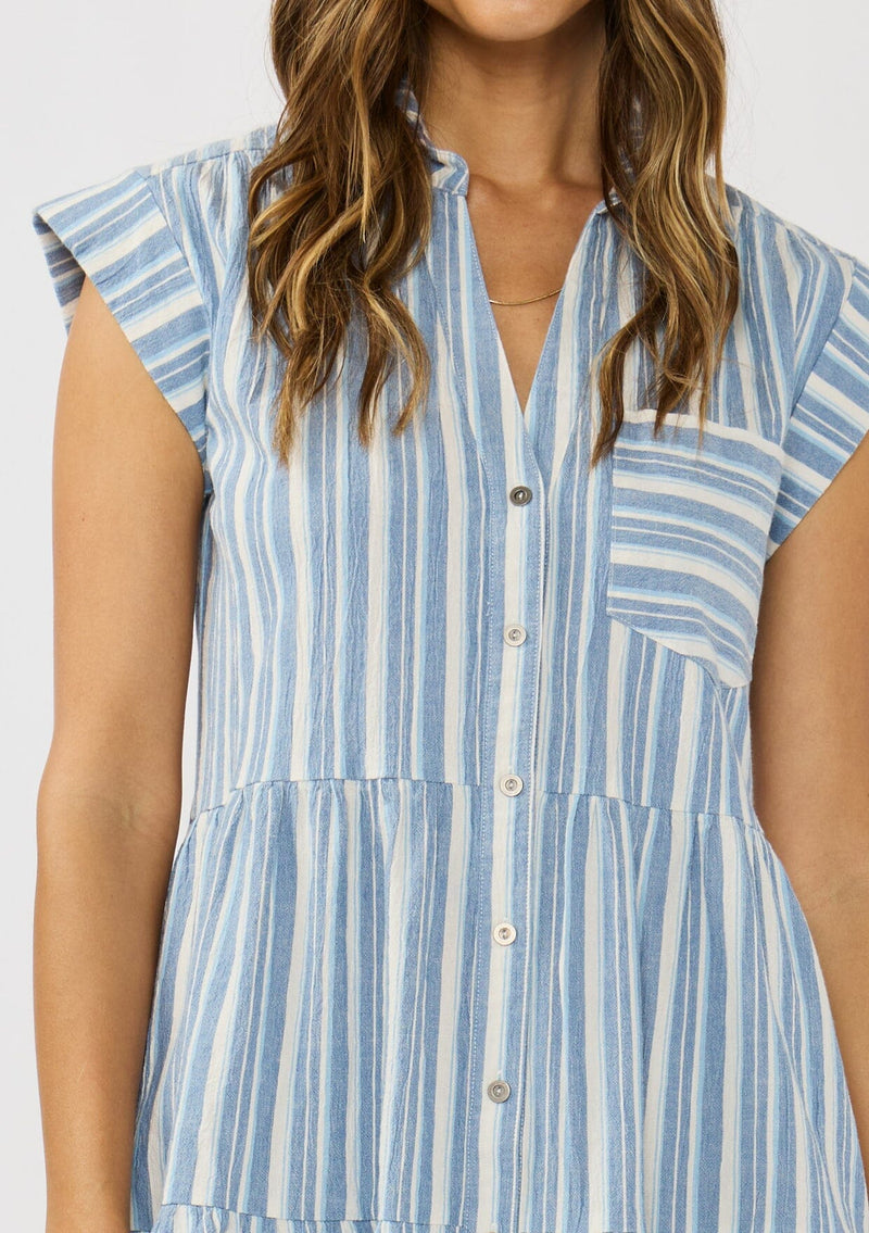 Nautica Striped Mini Dress Blue/White / L Nautica Striped Mini Dress Blue/White / L