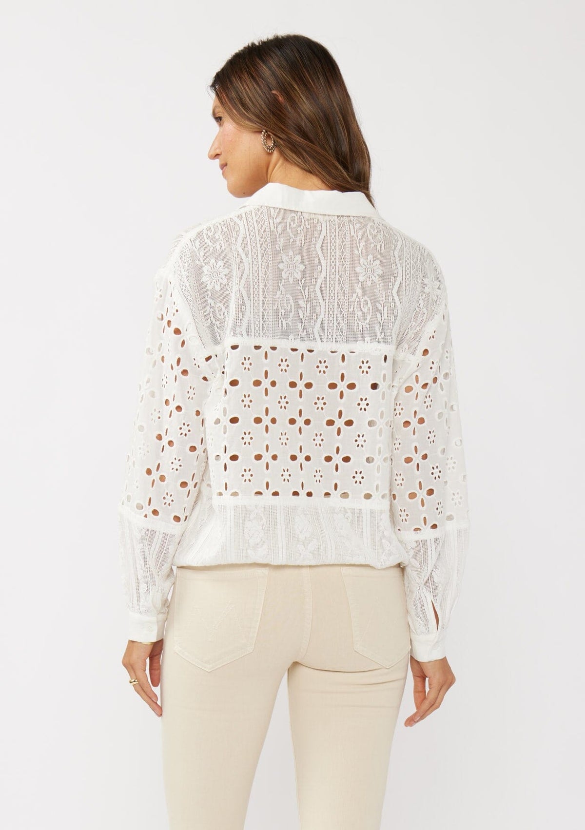 Women's Patchwork Lace & Eyelet Shirt | LOVESTITCH