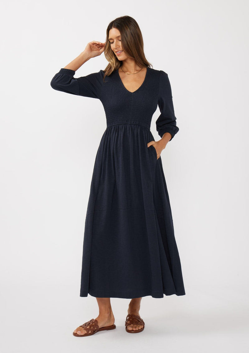 Women's Boho Smocked A-Line Maxi Dress | LOVESTITCH Women's Boho Smocked A-Line Maxi Dress | LOVESTITCH