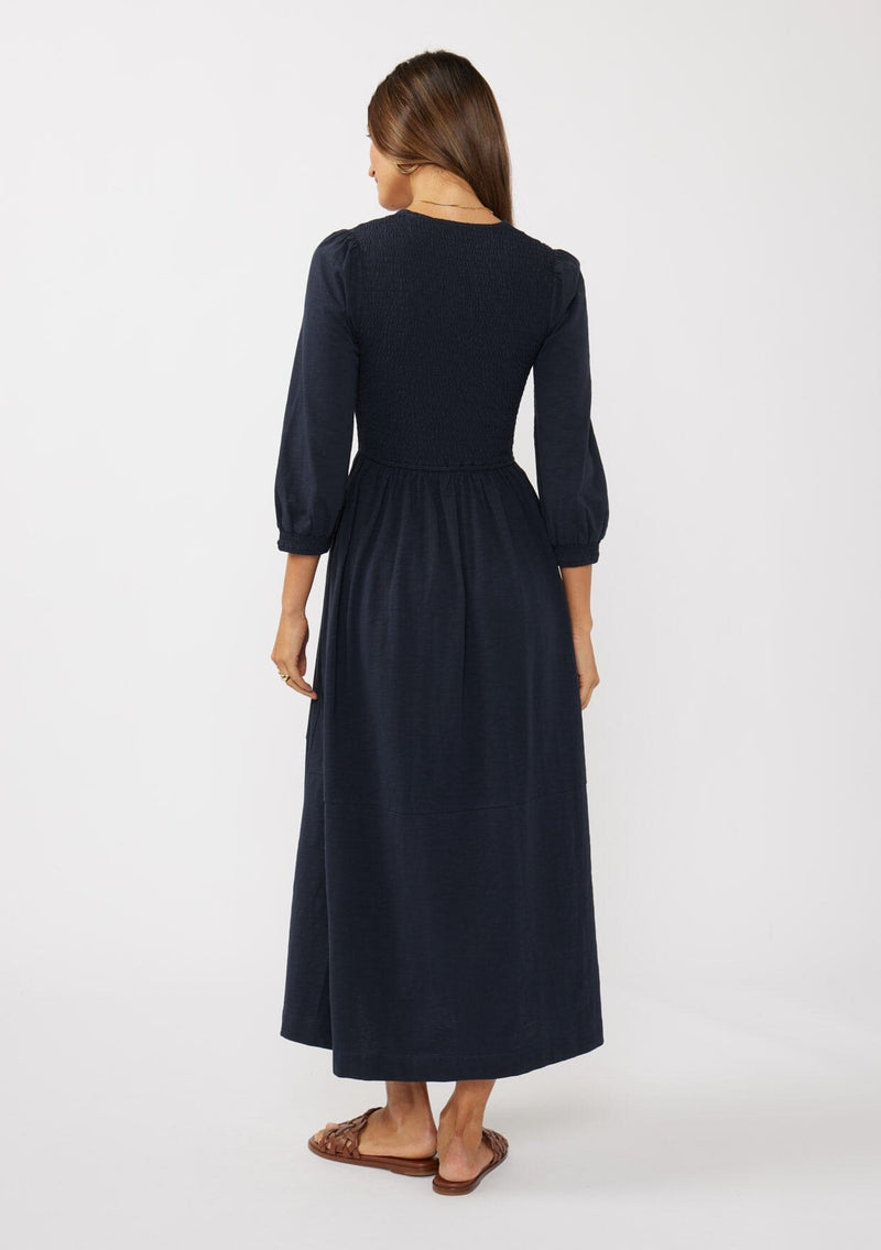 Mirabella Smocked Maxi Dress Navy / S Mirabella Smocked Maxi Dress Navy / S