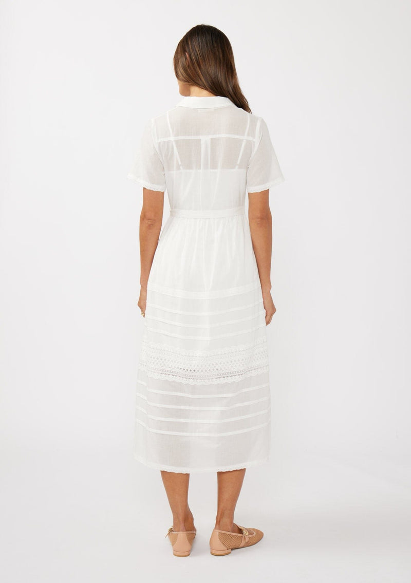 fifi lace midi shirt dress Buy Porcelain Fifi Lace Shirt Midi Dress