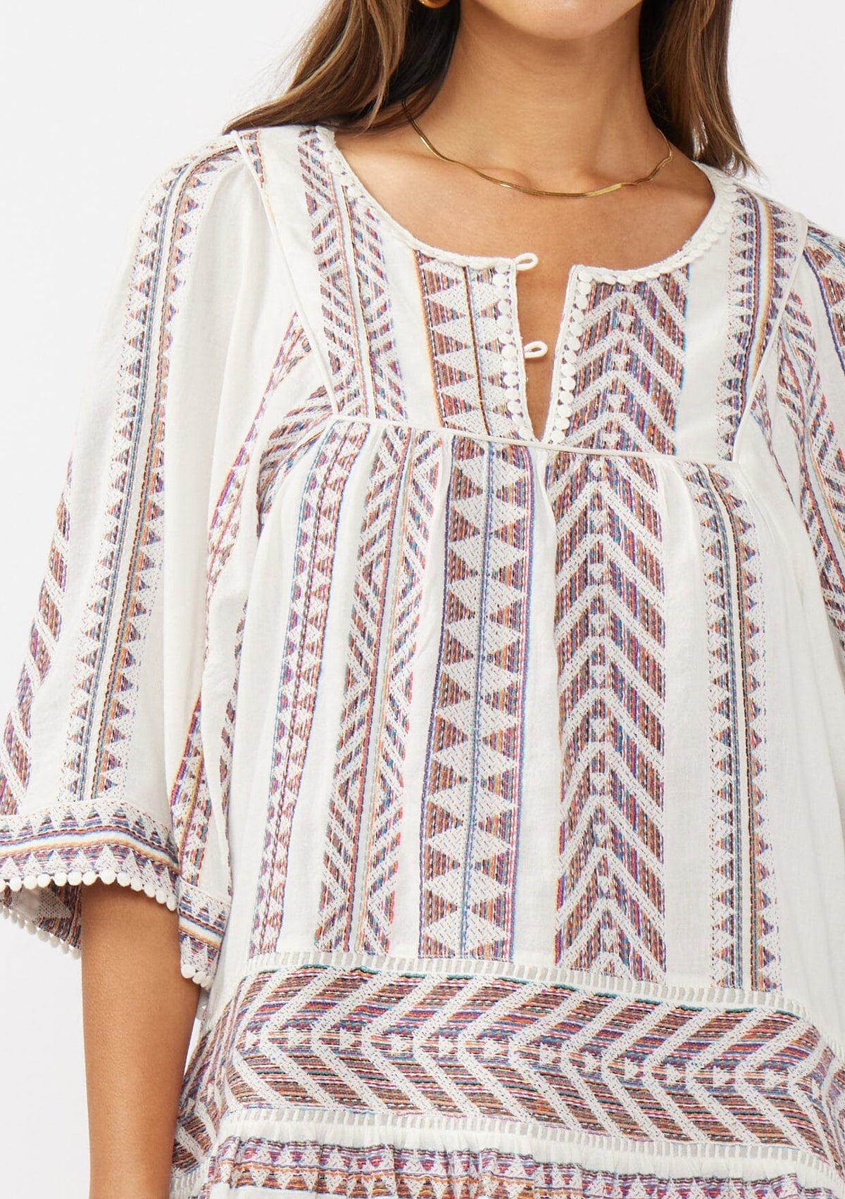 Moon Chaser Mini Dress Off White Multi / L