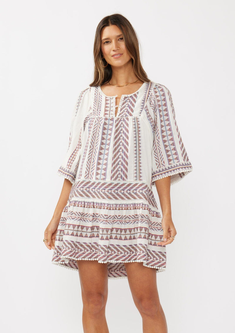 Moon Chaser Mini Dress Off White Multi / L Moon Chaser Mini Dress Off White Multi / L