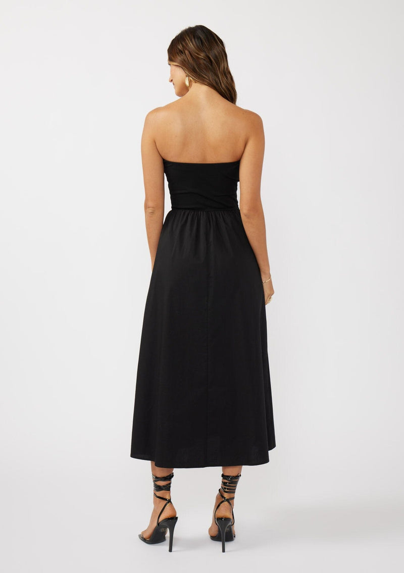 Mara Strapless Midi Dress Black / L Mara Strapless Midi Dress Black / L