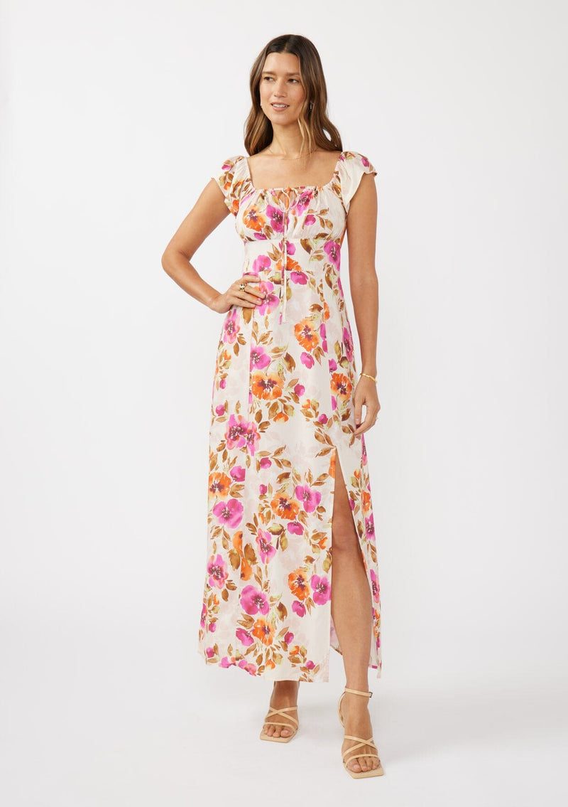 Blushing Meadow Maxi Dress Natural/Orchid / S Blushing Meadow Maxi Dress Natural/Orchid / S