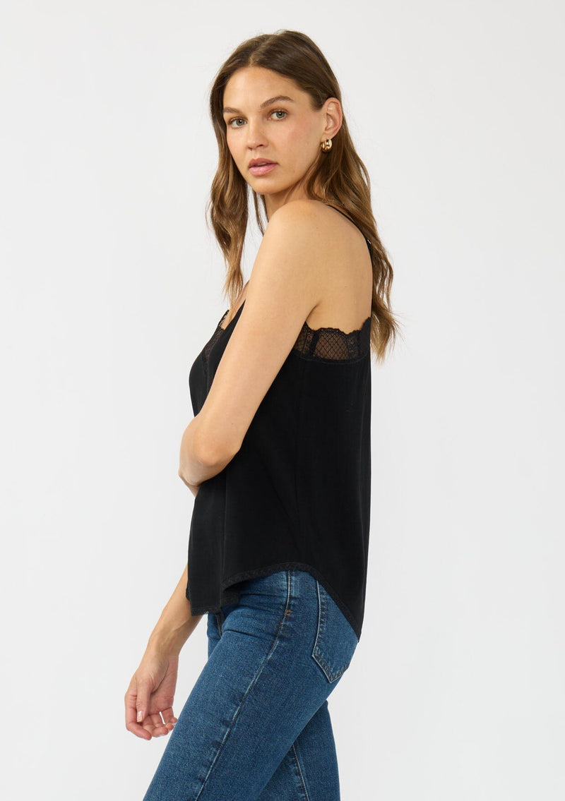 Ultra-Chic Linen-Blend Lace Trim Camisole | LOVESTITCH