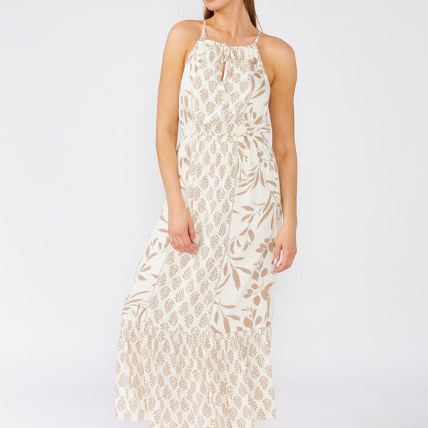 Women's Bohemian Summer Sleeveless Halter Maxi Dress LOVESTITCH - Main Image