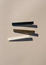 [Color: Neutral] Set of 3 alligator style hair clips in 3 different neutral colors.
