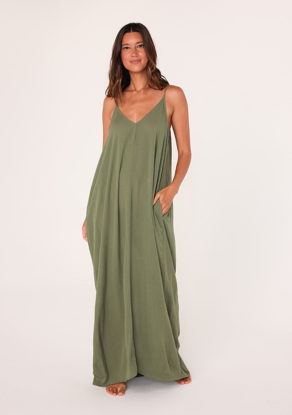chinese dress ladies Weekend Mila Maxi Dress Cement / S/M