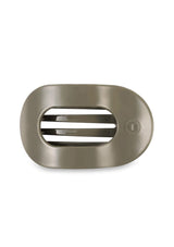 [Color: Sage] Sage green flat round hair clip made by TELETIES