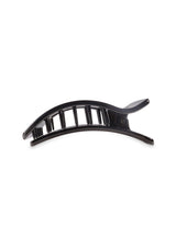 [Color: Black] Black flat rectangle hair clip made by TELETIES