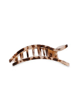 [Color: Blonde Tortoise] Light tortoise, brown and tan, flat rectangle hair clip made by TELETIES