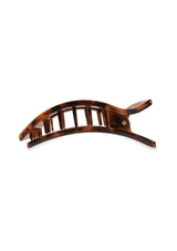 [Color: Tortoise] Tortoise, brown flat rectangle hair clip made by TELETIES