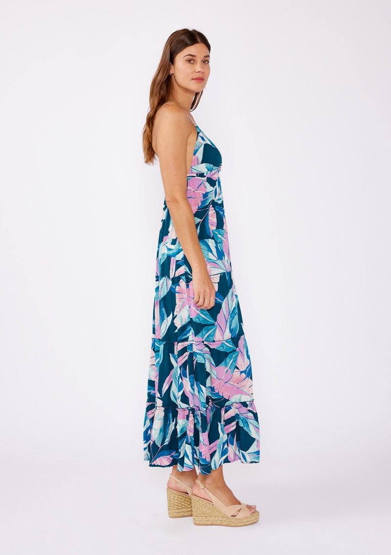 Island Dreams Maxi Dress Teal/Dusty Orchid / M Island Dreams Maxi Dress Teal/Dusty Orchid / M