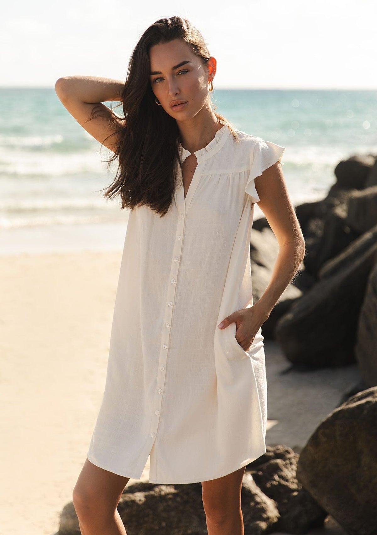 Cameron Mini Dress Tea / L