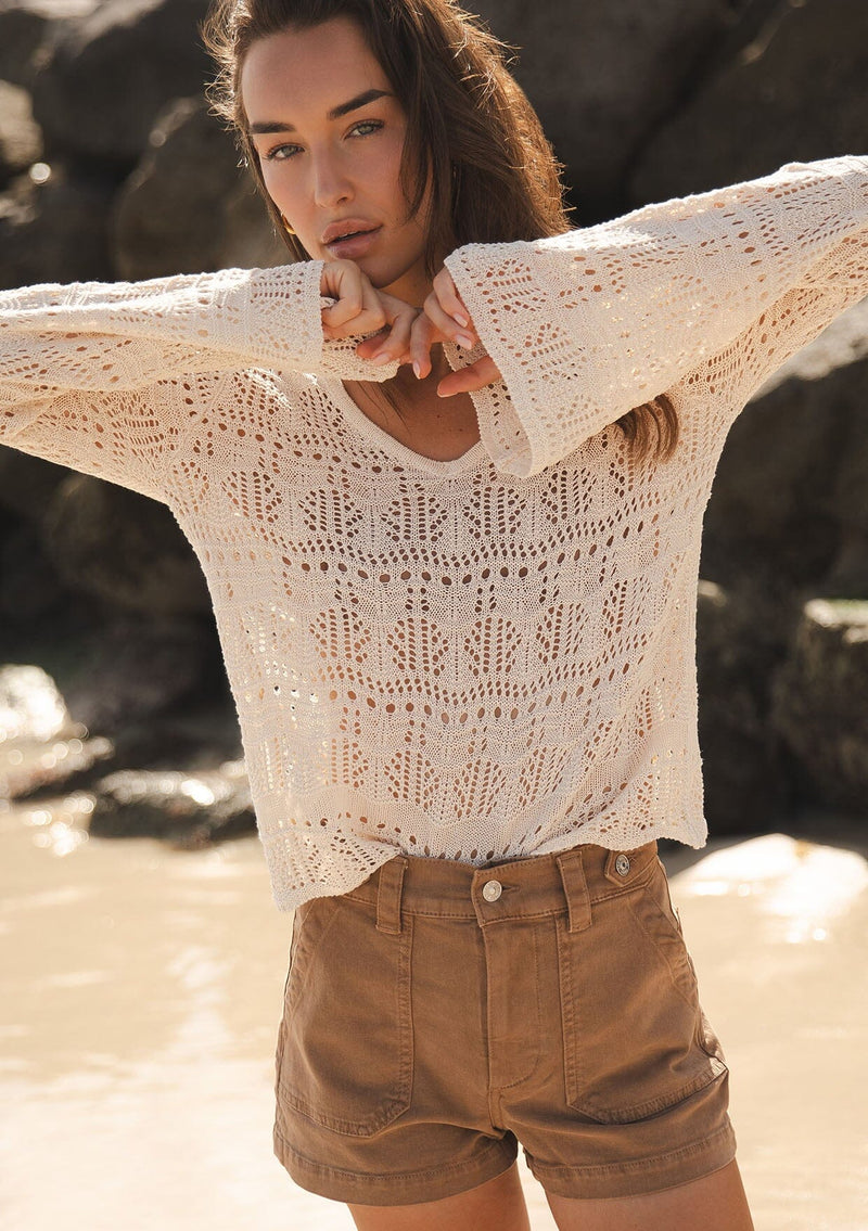 Women's Classic Boho Crochet Knit Top | LOVESTITCH
