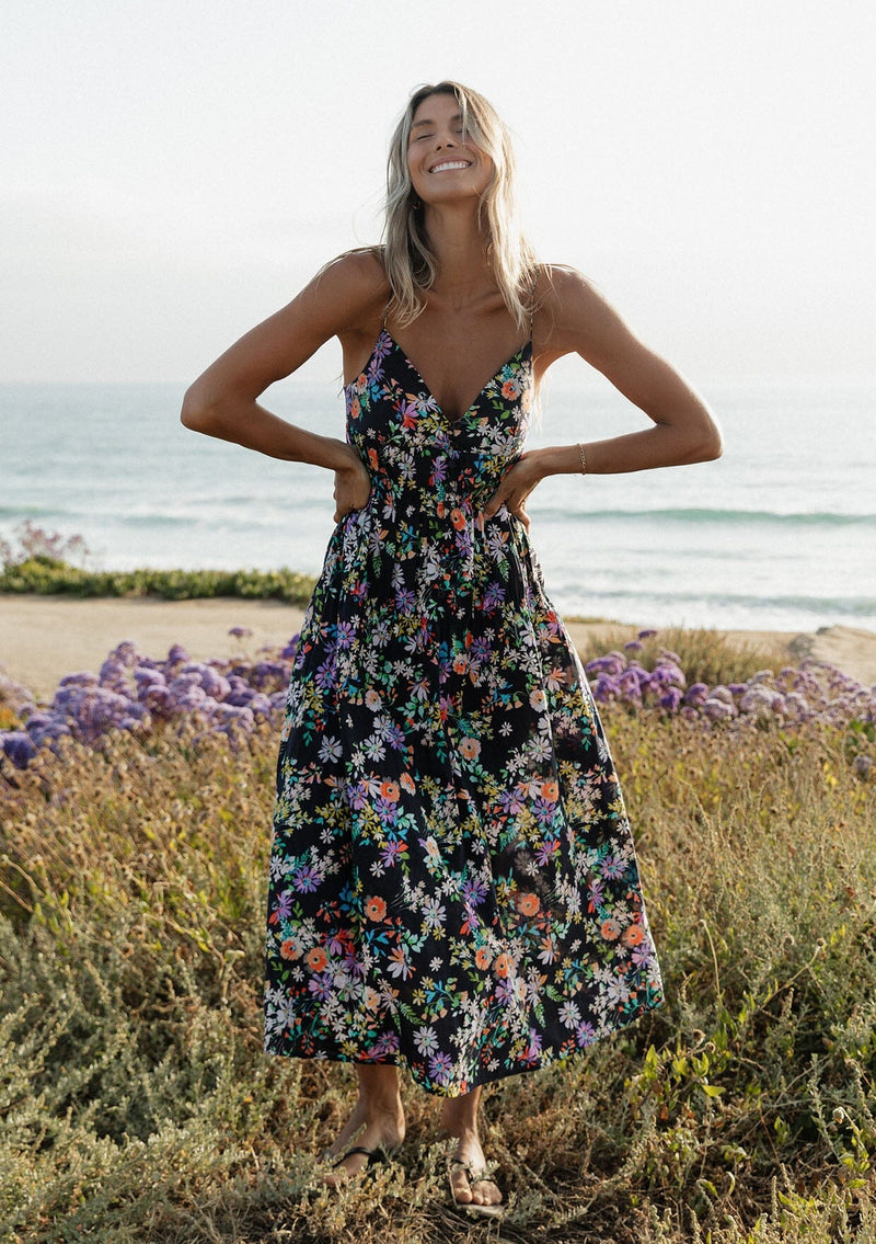 Enchant Me Midi Dress Midnight / L Enchant Me Midi Dress Midnight / L