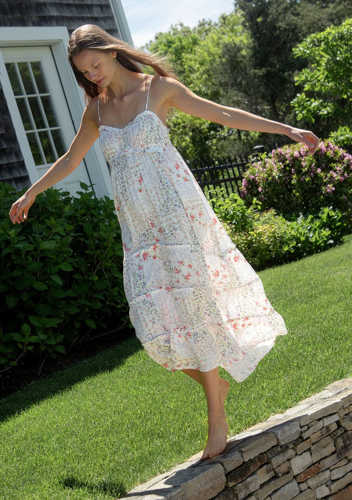 Carry Me There Maxi Dress Natural/Lavender / S