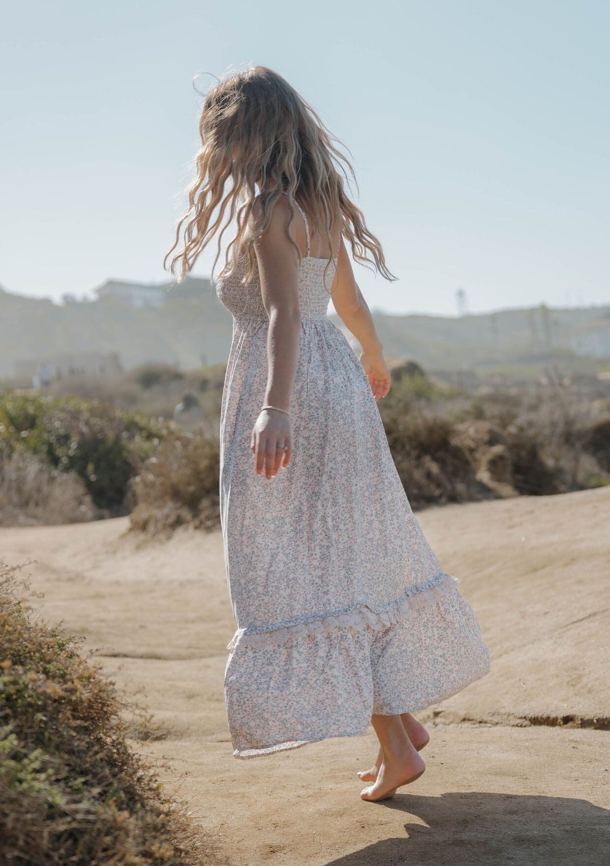 pink boho dress ESTELLE RUFFLE DRESS-PINK S short sleeves and button asdoklhq Maxi Dresses Pastel Boho