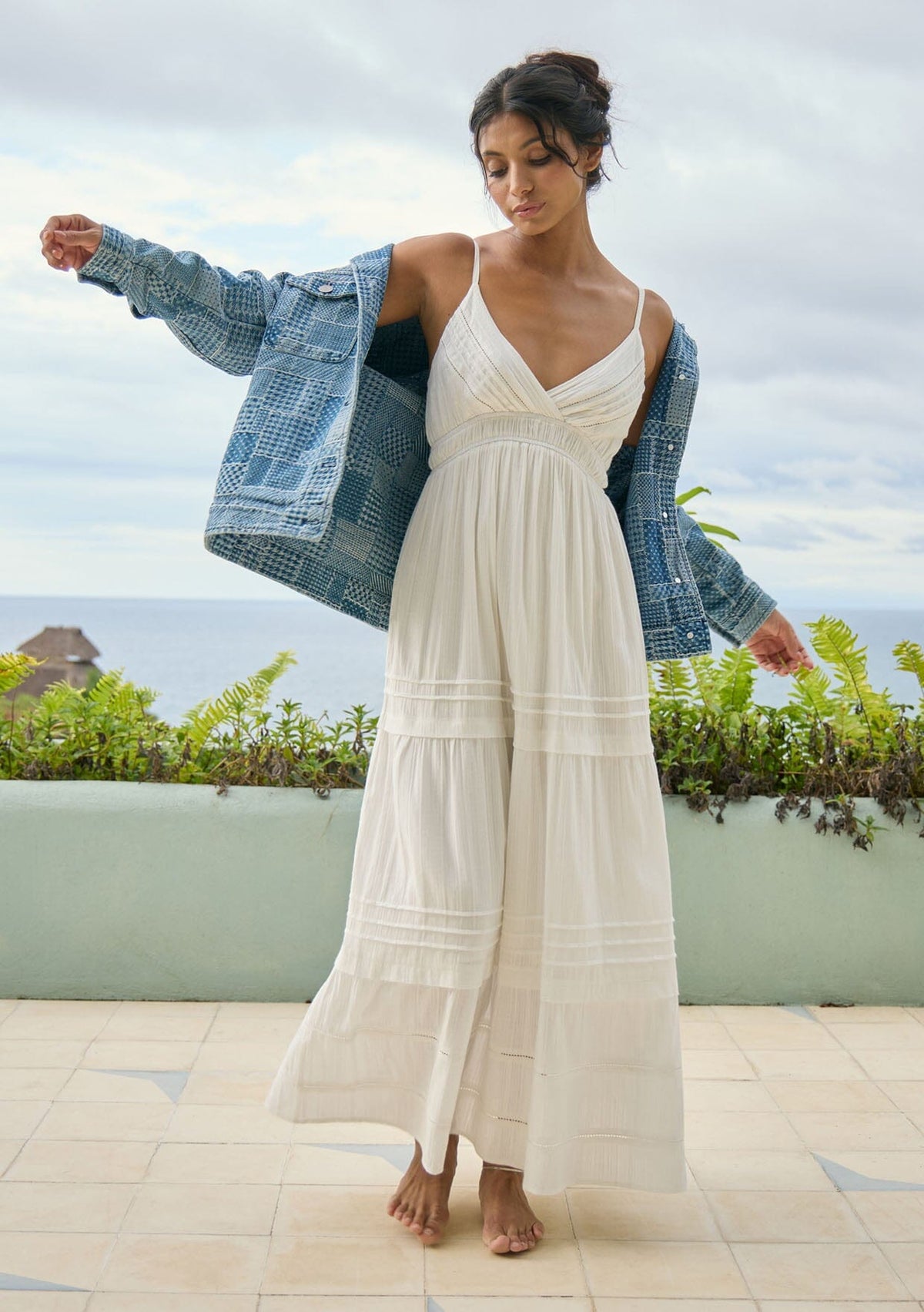 Boho Beach Dress Bohemian Attire White Dress White Boho Maxi Dress