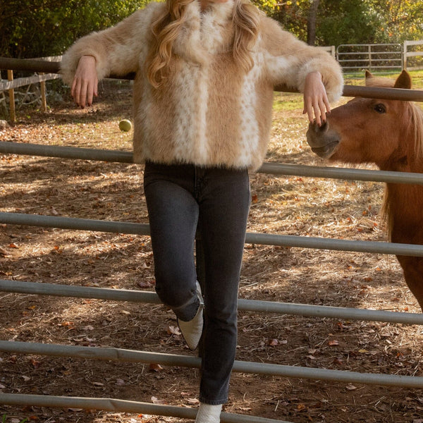 アウター CARAMEL CHEE COAT CARB-CRB21257-BRWCAM-teddy-zip