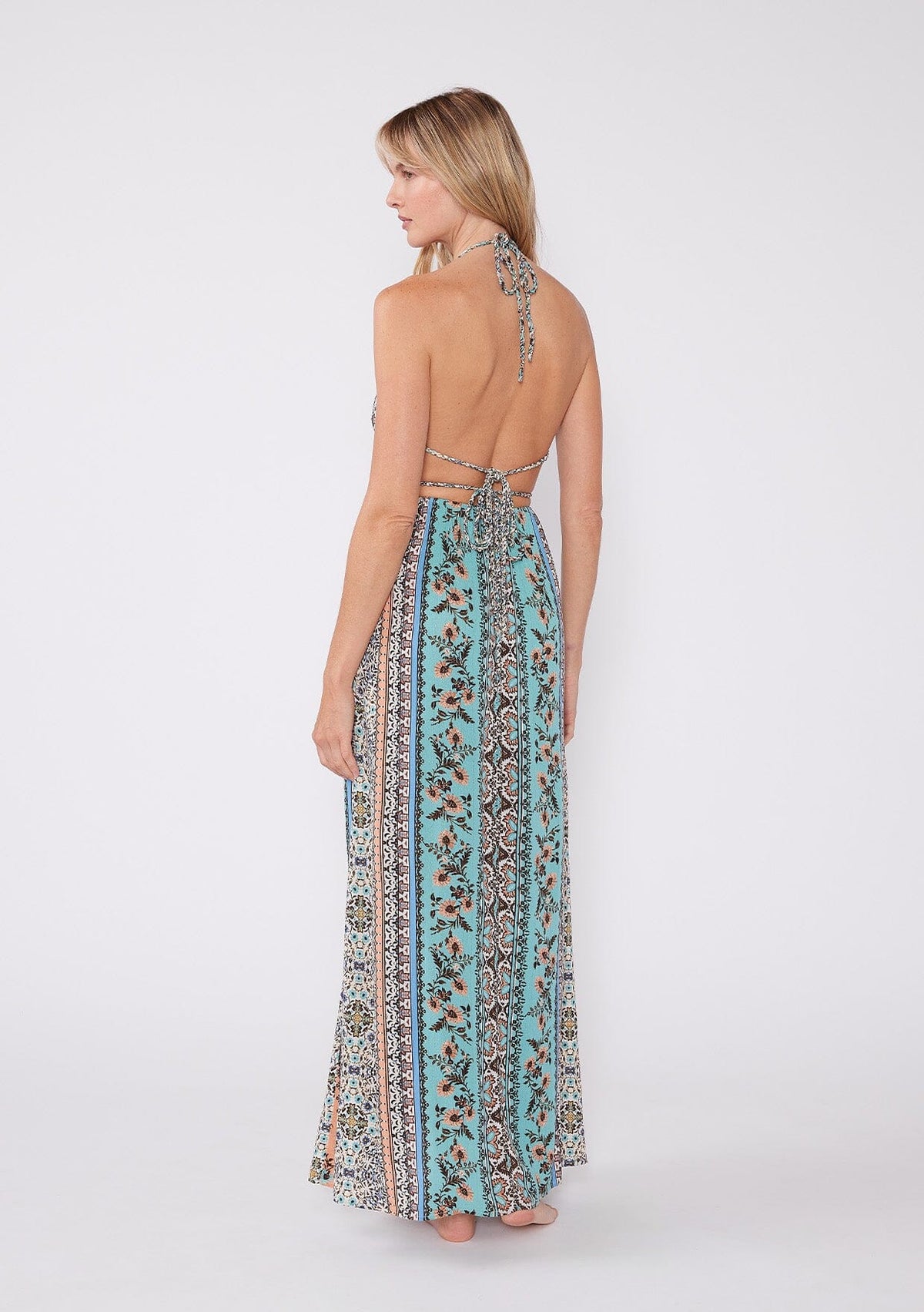 Bright Printed Strappy Bohemian Maxi Dress | LOVESTITCH