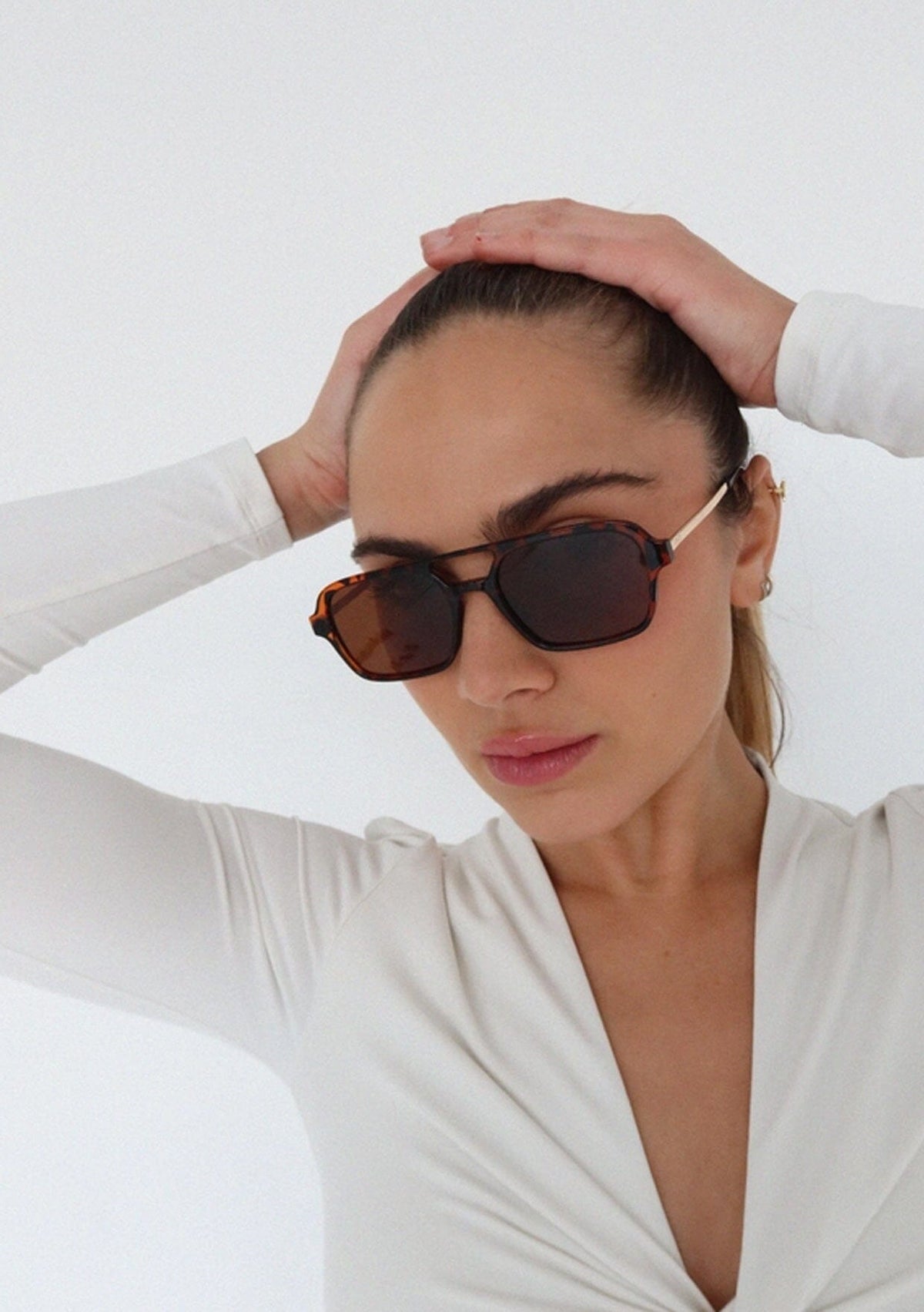 INDY Ice Cube Sunglasses in Black Cherry Crap® Eyewear | The Sweet Leaf Crystal Black Cherry Oval  main image 3
