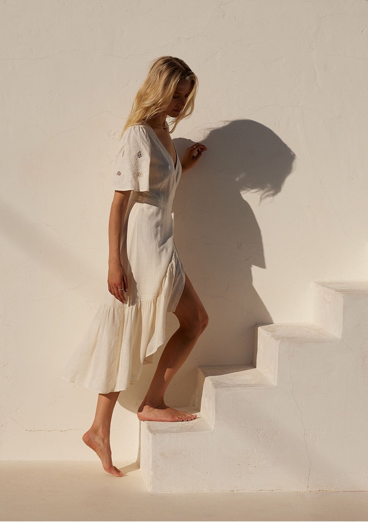 QUILTED YOKE WRAP DRESS BLISS OF BOHEMIA