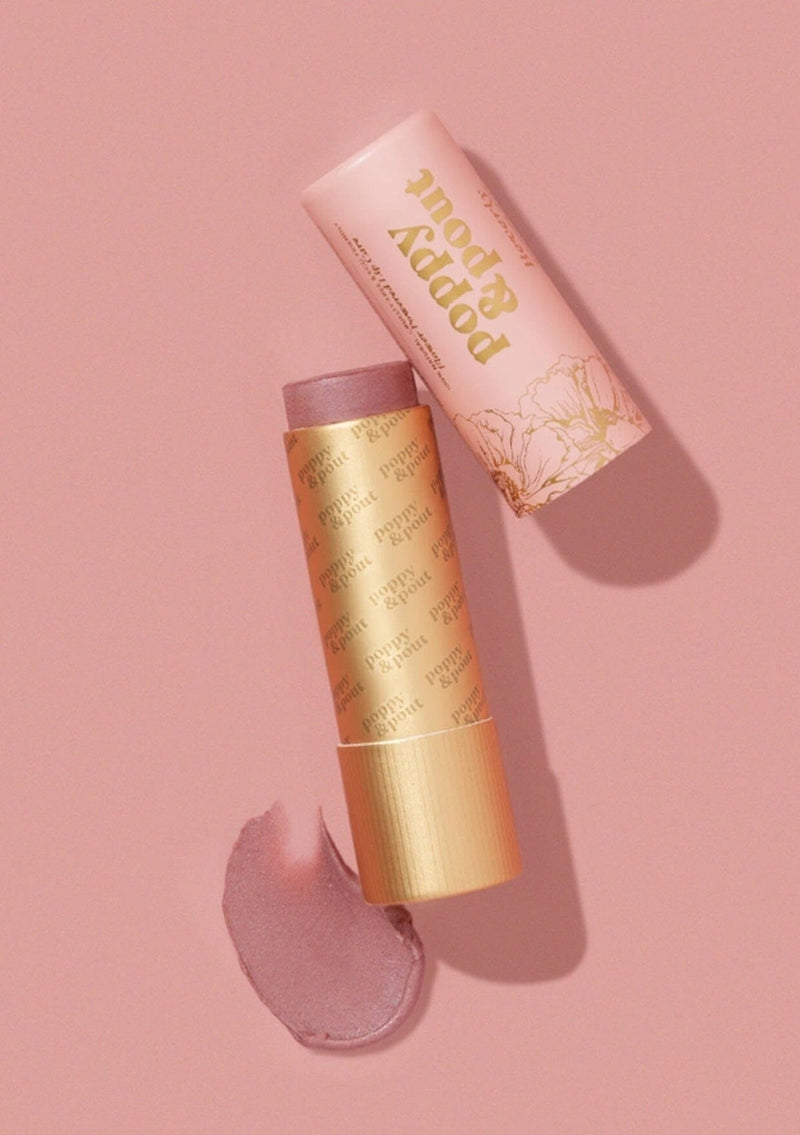 [Color: Beverly] A buildable lip tint made from 100% natural ingredients. An eco-friendly beauty product handmade from Poppy & Pout. 